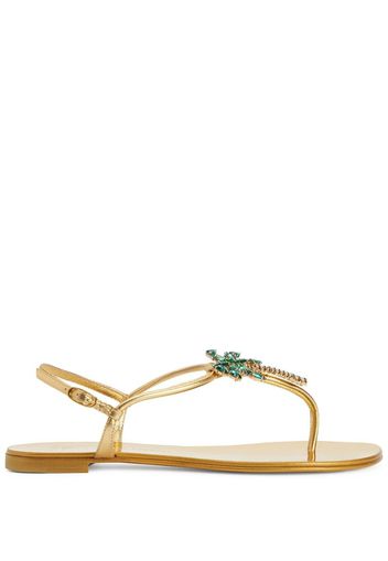 Giuseppe Zanotti Sandali con suola piatta Venice Beach - Oro