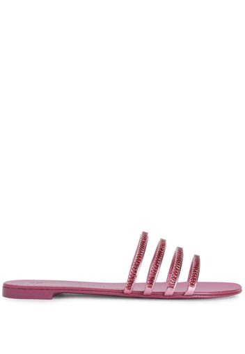 Giuseppe Zanotti Sandali slides Iride Crystal - Rosa