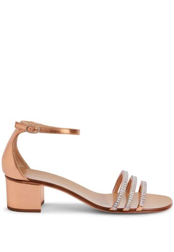 Giuseppe Zanotti Martha round-toe leather sandals - Toni neutri