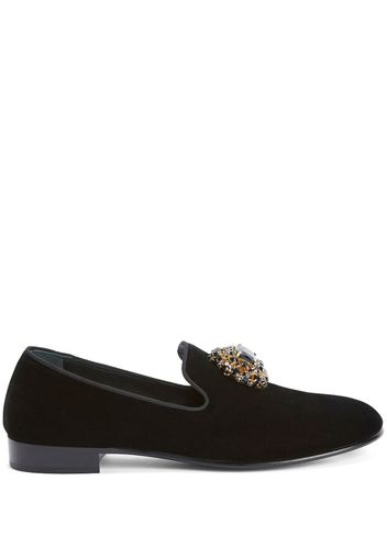 Giuseppe Zanotti Remye rhinestone-embellished loafers - Nero