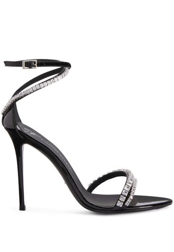 Giuseppe Zanotti Sandali Abileene con cristalli 90mm - Nero