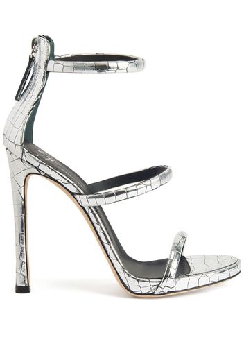 Giuseppe Zanotti Sandali Harmony metallizzati 120mm - SILVER