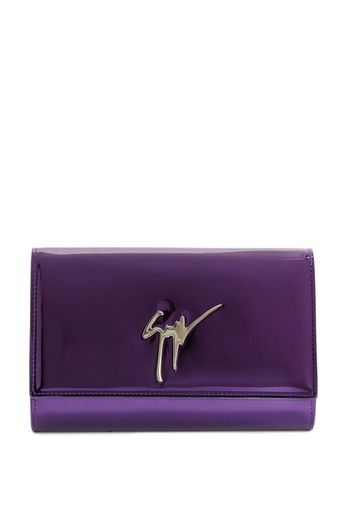 Giuseppe Zanotti Clutch metallizzata Cleopatra - Viola