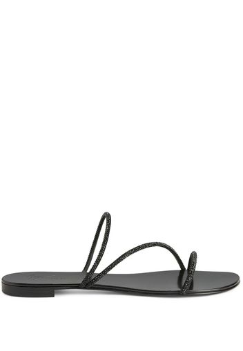 Giuseppe Zanotti Sandali con suola piatta Julianne - BLACK