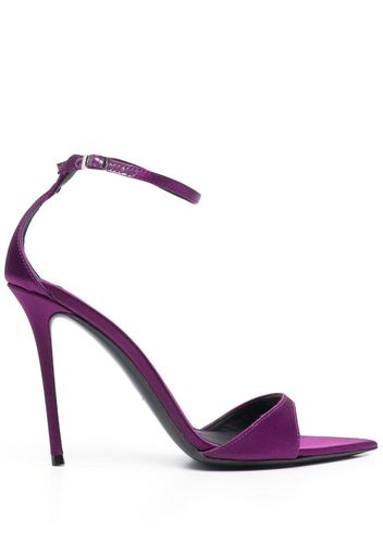 Giuseppe Zanotti 105mm pointed-toe satin pumps - Viola