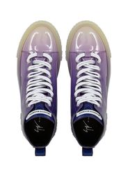 gradient high-shine sneakers