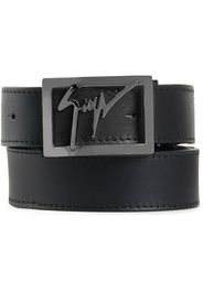 Giuseppe Zanotti square logo buckle belt - Nero