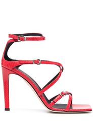 Giuseppe Zanotti snakeskin-effect high-heel sandals - Rosso