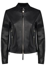 Giuseppe Zanotti leather zip-up jacket - Nero