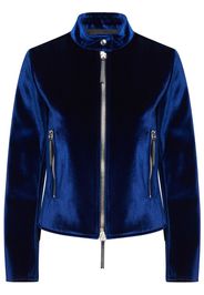 Giuseppe Zanotti velvet zip-up jacket - Blu