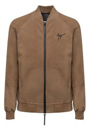 Giuseppe Zanotti suede bomber jacket - Marrone