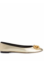 Giuseppe Zanotti Ballerine con applicazione Amur - Oro