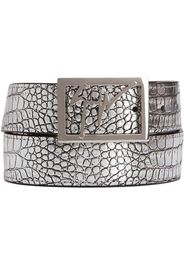 Giuseppe Zanotti Linum snakeskin-effect belt - Argento