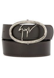 Giuseppe Zanotti Lane logo-buckle leather belt - Marrone