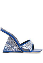 Giuseppe Zanotti Sandali Akira con zeppa 105mm - Blu