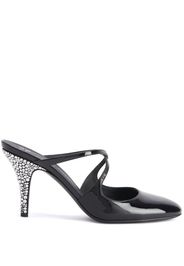 Giuseppe Zanotti Marthe crystal 85mm mules - Nero