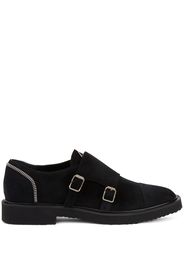 Giuseppe Zanotti zip-trimmed suede loafers - Nero