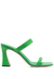 Giuseppe Zanotti Mules glitter con punta quadrata - Verde