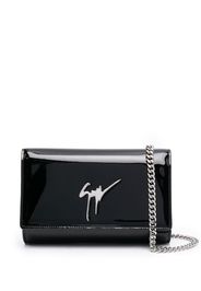 Giuseppe Zanotti patent chain-link clutch bag - Nero