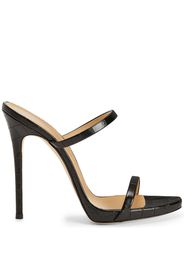 Giuseppe Zanotti Darsey 120mm double-strap leather mules - Nero