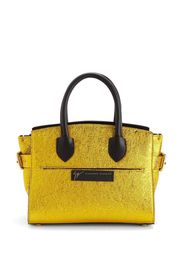 Giuseppe Zanotti mini metallic leather tote bag - Giallo