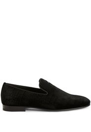 Giuseppe Zanotti slip-on velvet loafers - BLACK