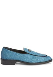 Giuseppe Zanotti snakeskin-effect leather loafers - Blu