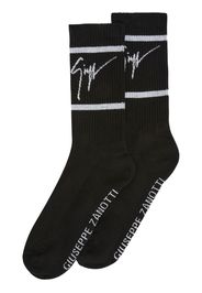 Giuseppe Zanotti intarsia-logo ankle socks - Nero