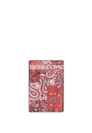 Giuseppe Zanotti paisley-print leather cardholder - Rosso