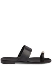 Giuseppe Zanotti Norbert leather slides - Nero