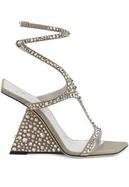 Giuseppe Zanotti Tutankamon 105mm crystal-embellished sandals - Argento