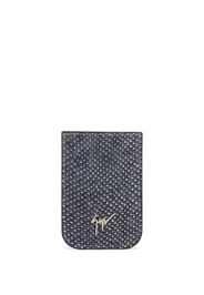 Giuseppe Zanotti Albert leather phone case - Blu