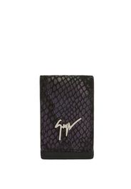 Giuseppe Zanotti Albert snakeskin effect cardholder - Nero