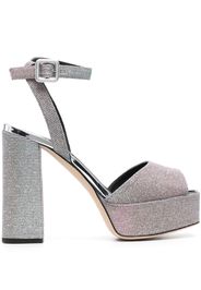 Giuseppe Zanotti Sandali con dettaglio glitter 125mm - Argento