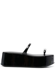 Giuseppe Zanotti Sandali slides con cristalli 70mm - Nero