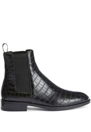 Giuseppe Zanotti Stivali Ryim con effetto coccodrillo - Nero