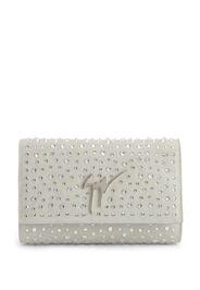 Giuseppe Zanotti Clutch Cleopatra con decorazione di cristalli - Grigio