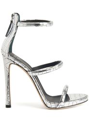 Giuseppe Zanotti Sandali Harmony metallizzati 120mm - SILVER