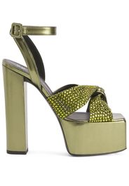 Giuseppe Zanotti Souree 150mm crystal-embellished sandals - Verde