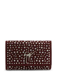 Giuseppe Zanotti Clutch Cleopatra con decorazione di cristalli - Rosso