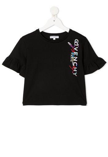 Givenchy Kids T-shirt con ruches - Nero