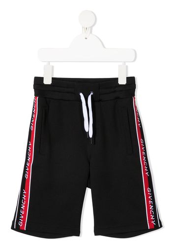 Givenchy Kids Shorts sportivi con coulisse - Nero