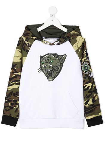Givenchy Kids Felpa con stampa camouflage - Bianco