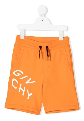 Givenchy Kids Shorts con stampa - Arancione