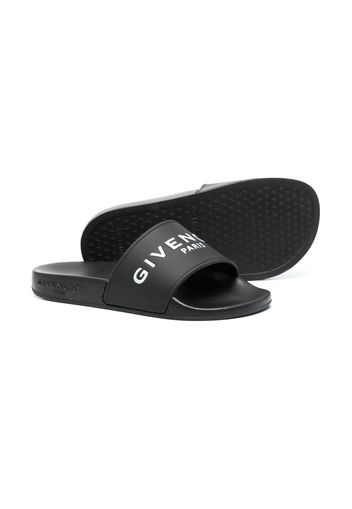 Givenchy Kids logo-print open-toe sandals - Nero