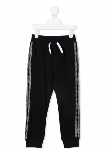 Givenchy Kids drawstring cotton trousers - Nero