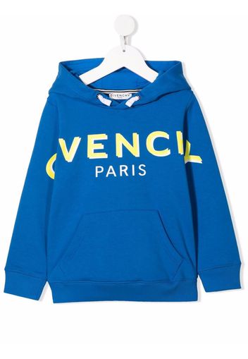 Givenchy Kids logo-print hoodie - Blu