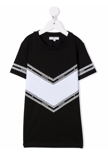 Givenchy Kids logo-print panelled T-shirt - Nero