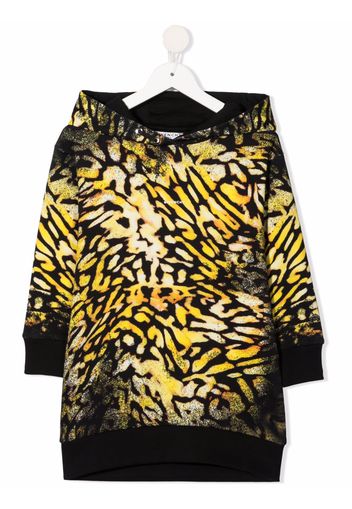 Givenchy Kids abstract-print hooded dress - Nero