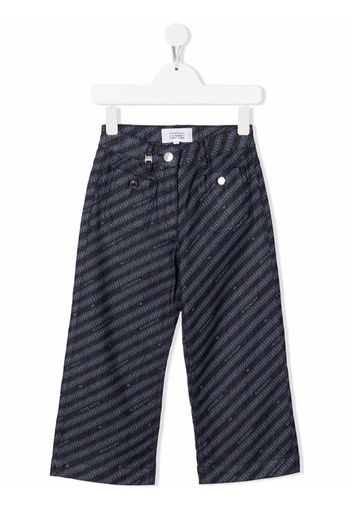 Givenchy Kids Jeans dritti a righe - Blu